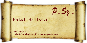 Patai Szilvia névjegykártya